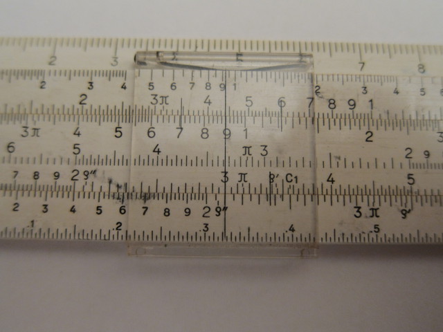 3 on C scale matching with 21 on D scale